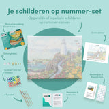 Schilderen op nummer Vuurtoren met Vogels