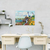 Schilderen op nummer Vuurtoren met Vogels