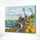 Schilderen op nummer Vuurtoren met Vogels