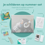 Schilderen op Nummer Aap Koptelefoon