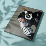 Schilderen op Nummer Aap Koptelefoon