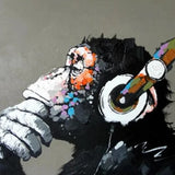 Schilderen op Nummer Aap Koptelefoon