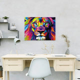 Schilderen op Nummer Gekleurde Leeuw