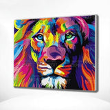 Schilderen op Nummer Gekleurde Leeuw