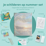 Schilderen op Nummer Golven met Zon