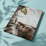 Schilderen op Nummer Kat en een vlinder