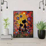 Schilderen op Nummer Katten en Bloemetjes