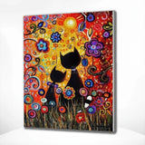 Schilderen op Nummer Katten en Bloemetjes