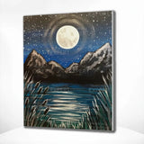 Schilderen op Nummer Magische Maan aan de Hemel