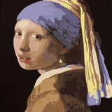 Schilderen op Nummer Meisje met de Parel