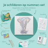 Schilderen op Nummer Olifant