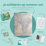 Schilderen op Nummer Olifant met Zonsondergang