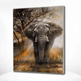 Schilderen op Nummer Olifant met Zonsondergang