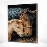 Schilderen op Nummer Paard en Veulen