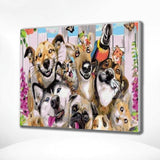 Schilderen op Nummer Selfie Honden