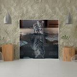 Schilderen op Nummer Spiegelende Tijger in het Water