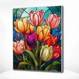 Schilderen op Nummer Stralende Tulpen in Volle Bloei