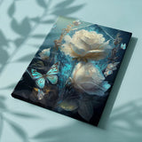 Schilderen op Nummer Tijdloze Witte Bloemen