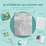 Schilderen op Nummer Tijgers Spiegelbeeld