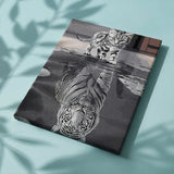 Schilderen op Nummer Tijgers Spiegelbeeld