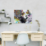 Schilderen op Nummer Vrouw met Bloem