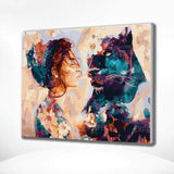 Schilderen op Nummer Vrouw met Luipaard