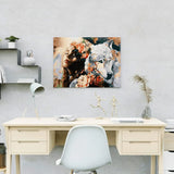 Schilderen op Nummer Vrouw met Wolf