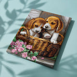 Schilderen op nummer 2 Puppy's