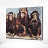 Schilderen op nummer 3 Apen