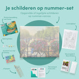 Schilderen op nummer Amsterdam Bloemetjes