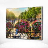 Schilderen op nummer Amsterdam Bloemetjes