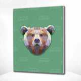 Schilderen op nummer Beer Polygon