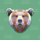 Schilderen op nummer Beer Polygon