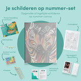Schilderen op nummer Gekleurde Zebra's