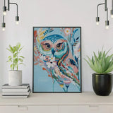 Schilderen op nummer Blauwe Uil