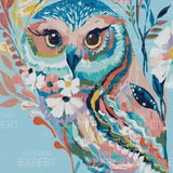 Schilderen op nummer Blauwe Uil