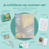 Schilderen op nummer Blauwe Vlinder