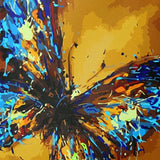 Schilderen op nummer Blauwe Vlinder