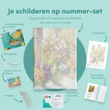 Schilderen op nummer Bloemen bij het Raam