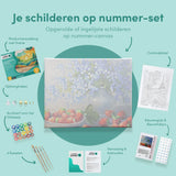 Schilderen op nummer Bloemen met Aardbei