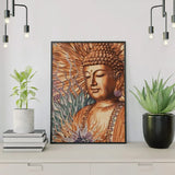 Schilderen op nummer Boeddha Bruintinten