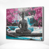 Schilderen op nummer Boeddha Roze Bloemetjes