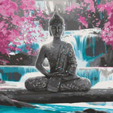 Schilderen op nummer Boeddha Roze Bloemetjes