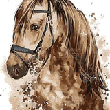 Schilderen op nummer Bruin Paard