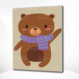 Schilderen op nummer Bruine Beer