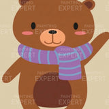 Schilderen op nummer Bruine Beer