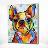 Schilderen op nummer Bulldog  Vrolijke Kleuren