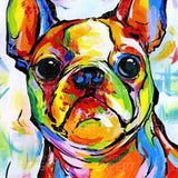 Schilderen op nummer Bulldog  Vrolijke Kleuren