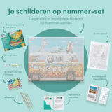 Schilderen op nummer Bus met Dieren