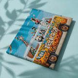 Schilderen op nummer Bus met Dieren